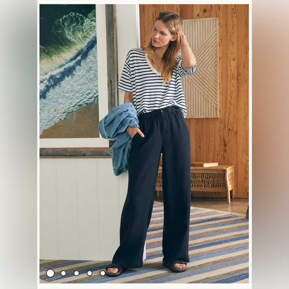 Faherty Women’s Monterey Linen Pant Size XS